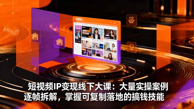 （16410期）短视频IP变现线下大课：大量实操案例逐帧拆解，掌握可复制落地的搞钱技能-齐力副业
