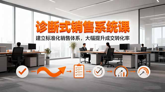 （16435期）诊断式销售系统课，建立标准化销售体系，大幅提升成交转化率-齐力副业