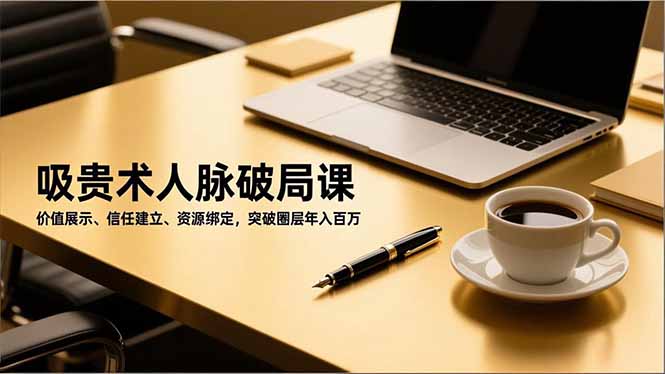 （16682期）吸贵术人脉破局课，价值展示、信任建立、资源绑定，突破圈层年入百万-齐力副业