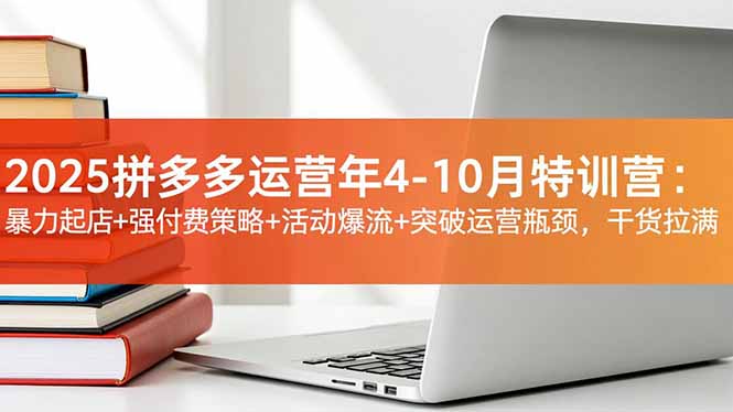 （16642期）2025拼多多运营年4-10月特训营：暴力起店+强付费策略+活动爆流+突破运营瓶颈，干货拉满-齐力副业