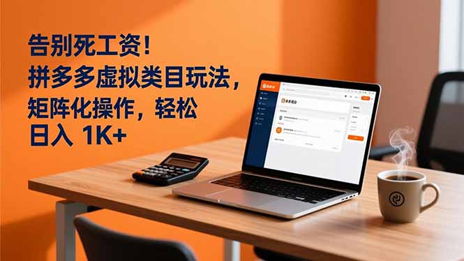 （16943期）告别死工资！拼多多虚拟类目玩法，矩阵化操作，轻松日入 1K+-齐力副业