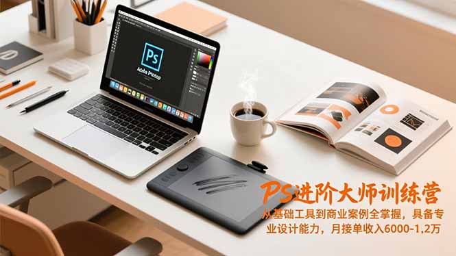 （16868期）PS进阶大师训练营，从基础工具到商业案例全掌握，具备专业设计能力，月接单收入6000-1.2万-齐力副业