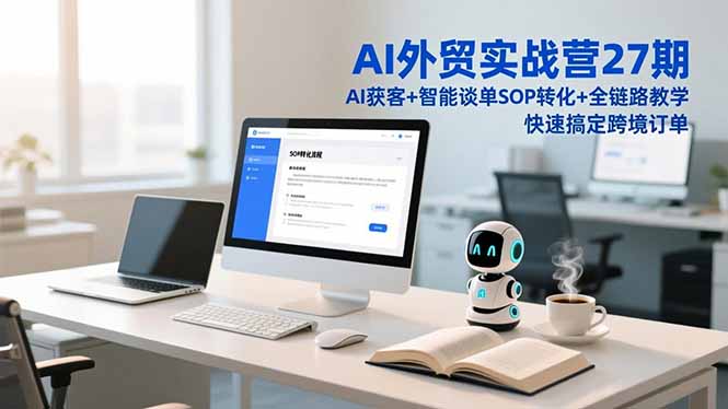 （16938期）AI外贸实战营27期，AI获客+智能谈单+SOP转化+全链路教学，快速搞定跨境订单-齐力副业