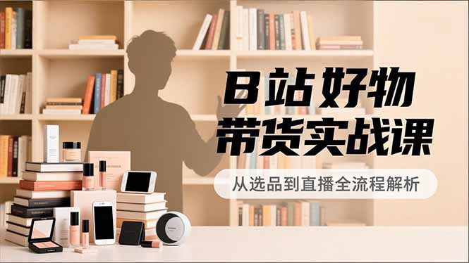 （16892期）B站好物带货实战课，账号定位、选品拍摄、运营变现，全流程教学，实现UP主月入过万-齐力副业