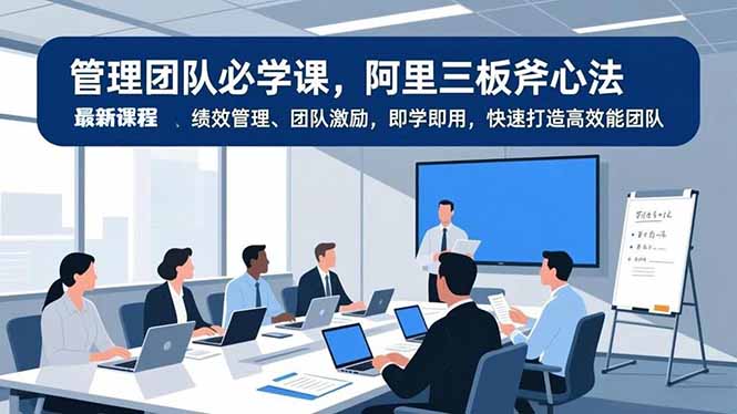 （16929期）管理团队必学课，阿里三板斧心法、绩效管理、团队激励，即学即用，快速打造高效能团队-齐力副业
