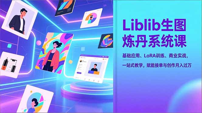 （16949期）Liblib生图炼丹系统课，基础应用、LoRA训练、商业实战，一站式教学，赋能接单与创作月入过万-齐力副业