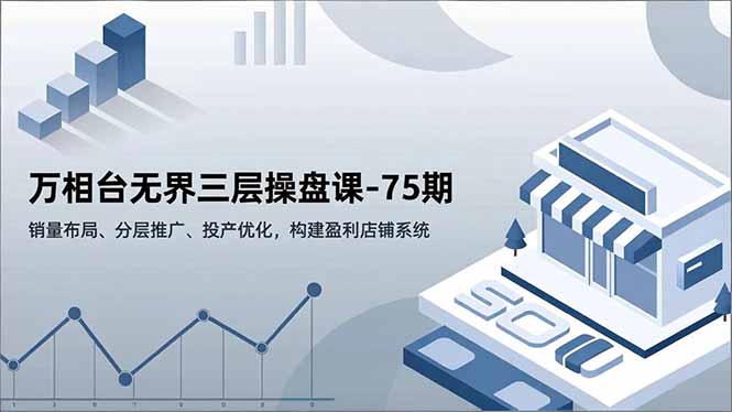 （16769期）万相台无界三层操盘课-75期，销量布局、分层推广、投产优化，构建盈利店铺系统-齐力副业