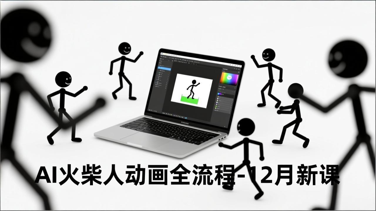 （16861期）AI火柴人动画全流程-12月新课，文案生成、声音克隆、视频剪辑，零基础快速产出动画-齐力副业