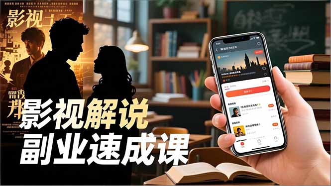 （16740期）Tk影视解说副业速成课，软件安装、全流程实操、爆款预设，新手两周变现-齐力副业