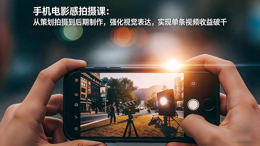 （17273期）手机电影感拍摄课：从策划拍摄到后期制作，强化视觉表达，实现单条视频收益破千-齐力副业