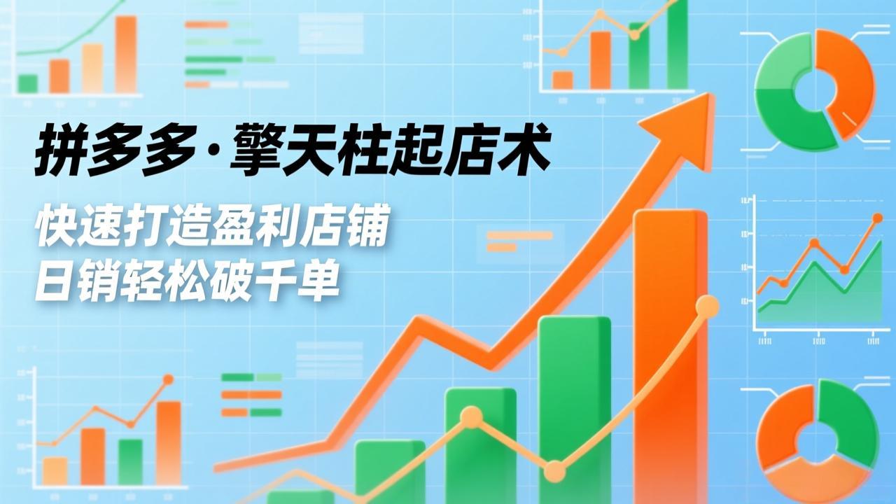 （17149期）拼多多·擎天柱起店术，爆流布局、利润起飞、不断流，快速打造盈利店铺，日销轻松破千单-齐力副业