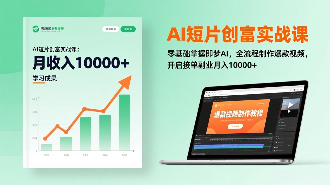 （17236期）AI短片创富实战课：零基础掌握即梦AI，全流程制作爆款视频，开启接单副业月入10000+(更新)-齐力副业