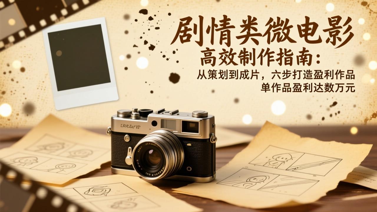 （17086期）剧情类微电影高效制作指南：从策划到成片，六步打造盈利作品，单作品盈利达数万元-齐力副业