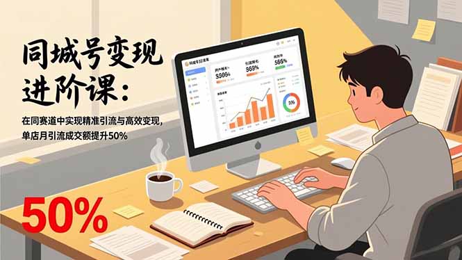 （17015期）同城号变现进阶课：在同城赛道中实现精准引流与高效变现，单店月引流成交额提升50%-齐力副业