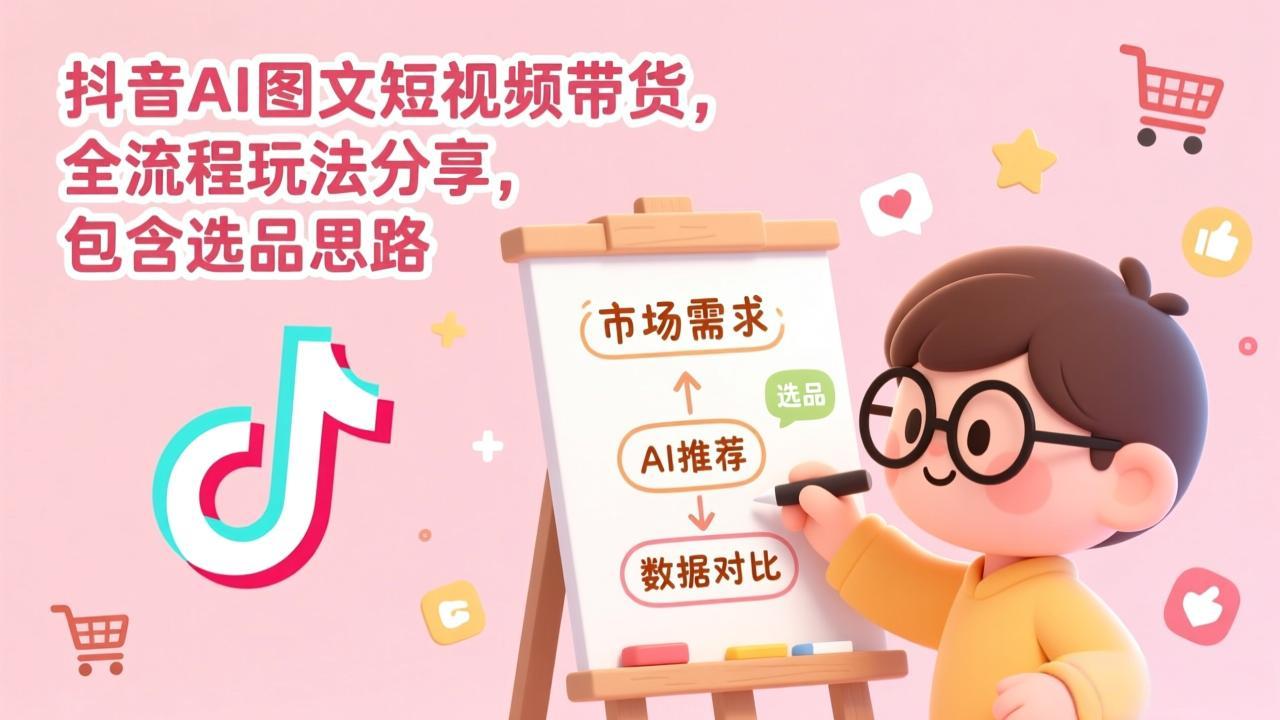 （17177期）抖音AI图文短视频带货，全流程玩法分享，包含选品思路-齐力副业