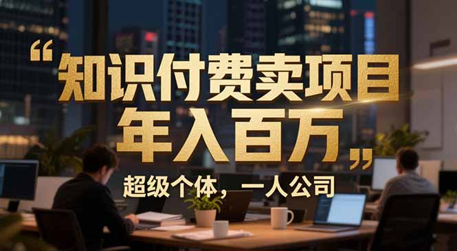 （17134期）从0到年入百万：超级个体实战心得公开，个人IP×精准引流×成交系统全拆解-齐力副业