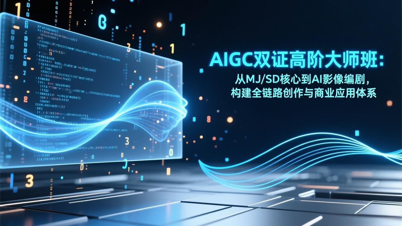 （17198期）AIGC双证高阶大师班：从MJ/SD核心到AI影像编剧，构建全链路创作与商业应用体系-齐力副业