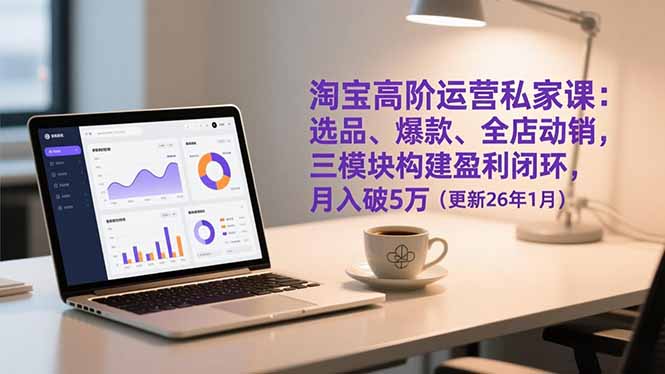 （17016期）淘宝高阶运营私家课：选品、爆款、全店动销，三模块构建盈利闭环，月入破5万（更新26年1月）-齐力副业