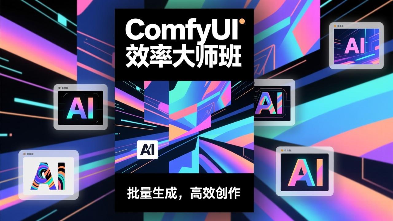 （17107期）ComfyUI效率大师班：工作流搭建，批量生成，将个人AI出图效率提升5-10倍，月接单收入1-3万-齐力副业