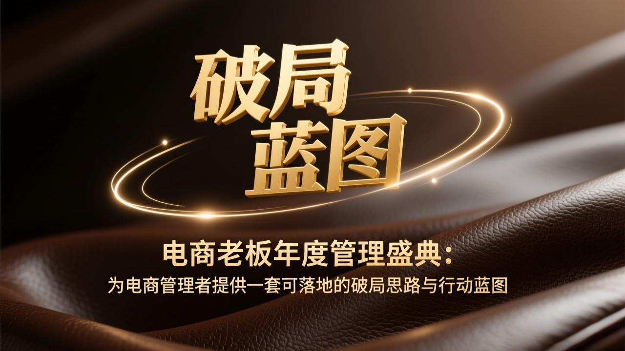 （17374期）电商老板年度管理盛典：为电商管理者提供一套可落地的破局思路与行动蓝图-齐力副业