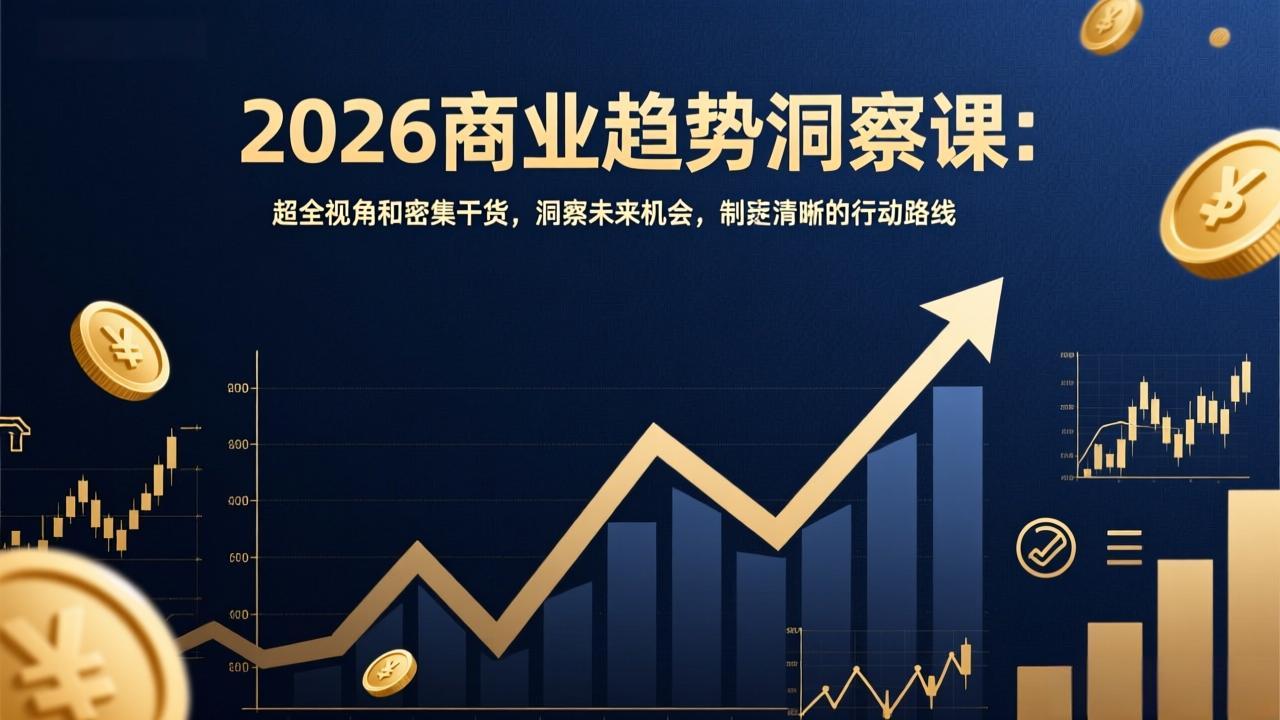 （17329期）2026商业趋势洞察课：超全视角和密集干货，洞察未来机会，制定清晰的行动路线-齐力副业