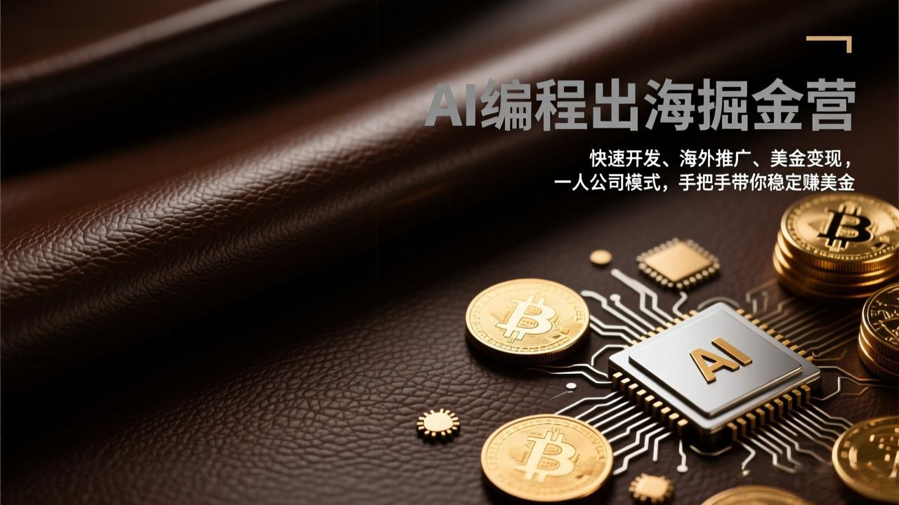 （17308期）AI编程出海掘金营：快速开发、海外推广、美金变现，一人公司模式，手把手带你稳定赚美金-齐力副业