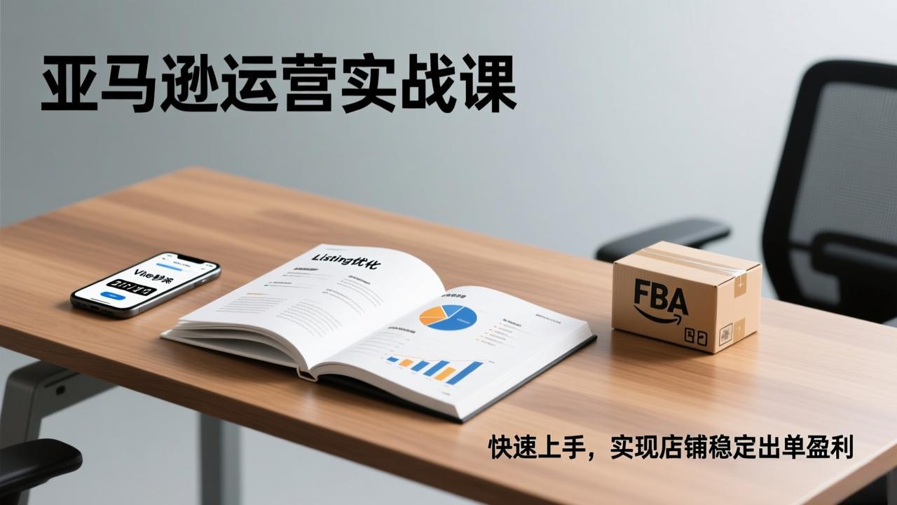 （17287期）亚马逊运营实战课，Listing优化、Vine秒杀、FBA发货，快速上手，实现店铺稳定出单盈利-齐力副业