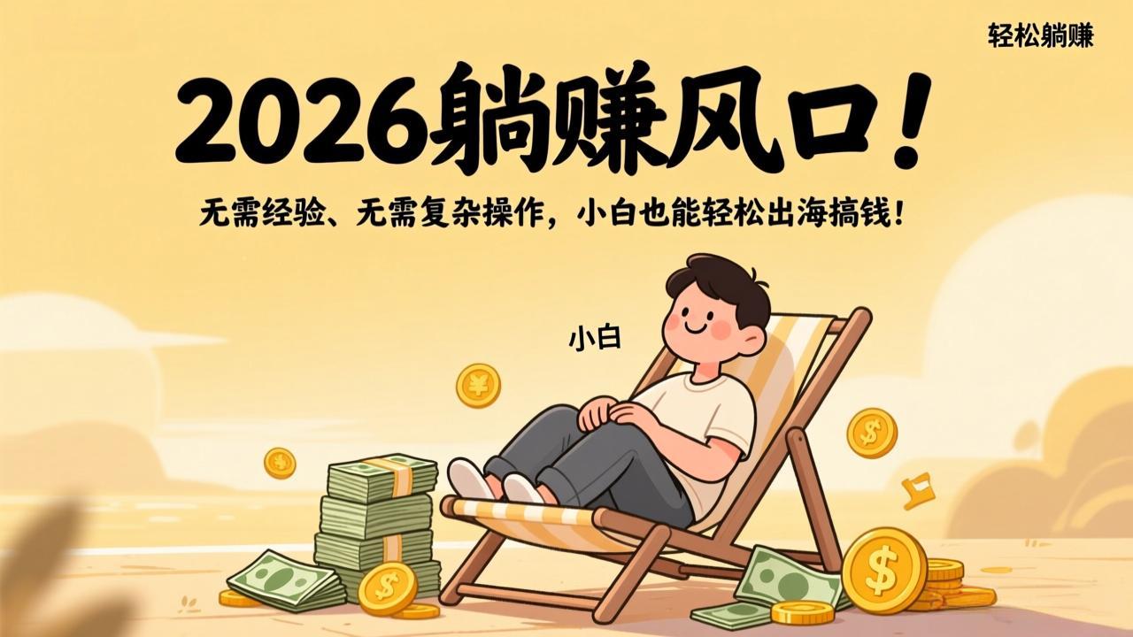 （17436期）2026躺赚风口！无需经验、无需复杂操作，小白也能轻松出海搞钱！-齐力副业