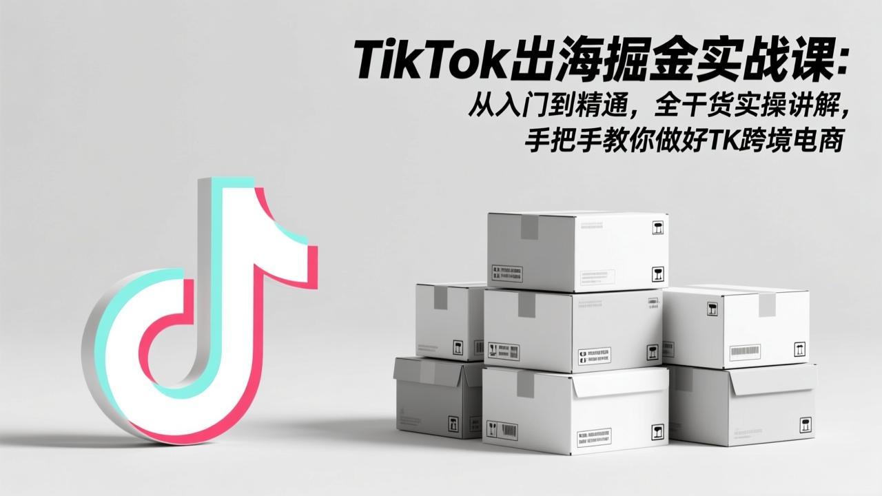 （17368期）TikTok出海掘金实战课：从入门到精通，全干货实操讲解，手把手教你做好TK跨境电商-齐力副业