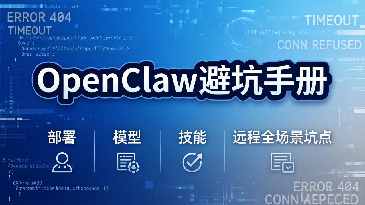 （17671期）OpenClaw避坑手册：部署+模型+技能+远程全场景坑点，一次性给你说全，少走弯路-齐力副业