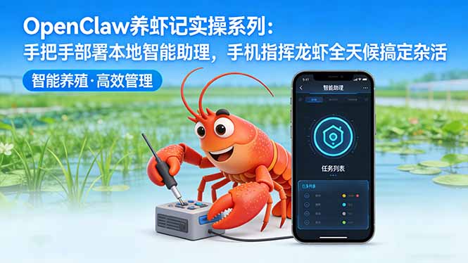 （17790期）OpenClaw养虾记实操系列：手把手部署本地智能助理，手机指挥龙虾全天候搞定杂活-齐力副业