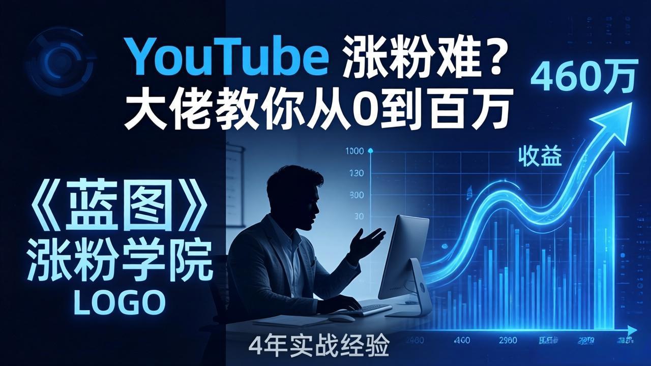 （17836期）YouTube 涨粉难？《蓝图涨粉学院》：4 年赚 460 万的大佬教策略，从0到百万有路径！-齐力副业