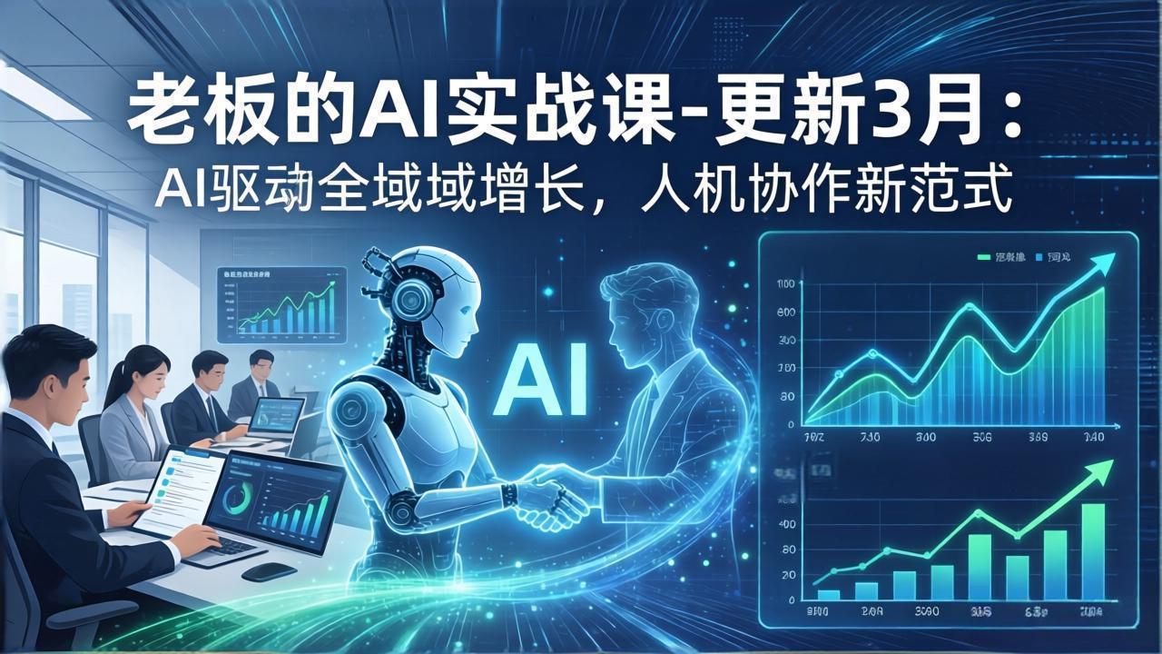 （17772期）老板的AI实战课-更新3月：AI驱动全域增长，人机协作新范式，用AI提高企业效率、利润与竞争力-齐力副业