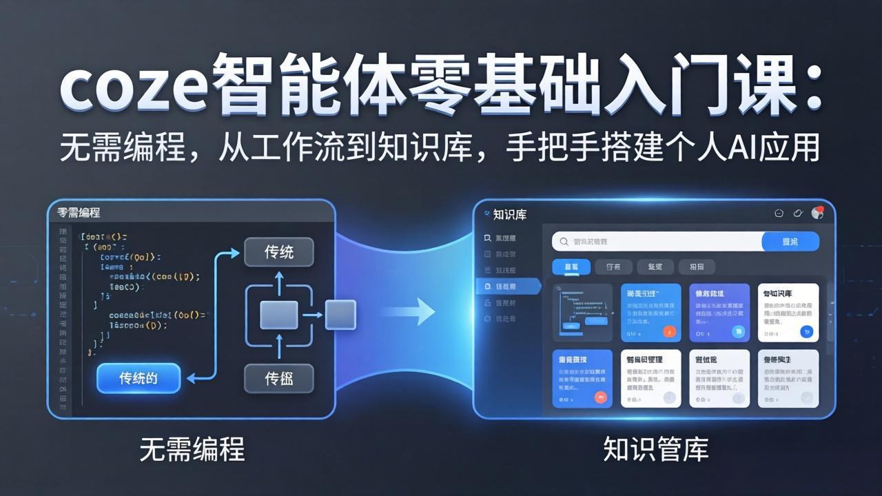 （17775期）coze智能体零基础入门课：无需编程，从工作流到知识库，手把手搭建个人AI应用-齐力副业