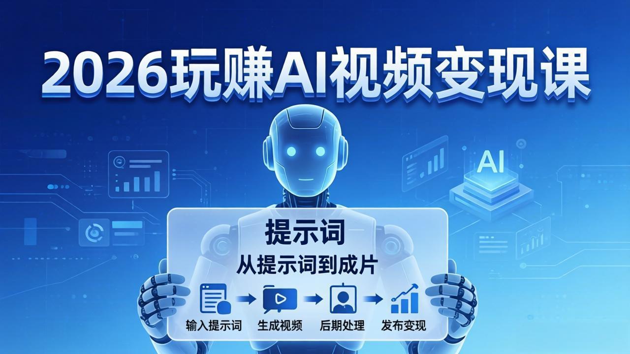 （17827期）2026玩赚AI视频变现课：掌握 AI 视频全流程技能，从提示词到成片高效产出-齐力副业