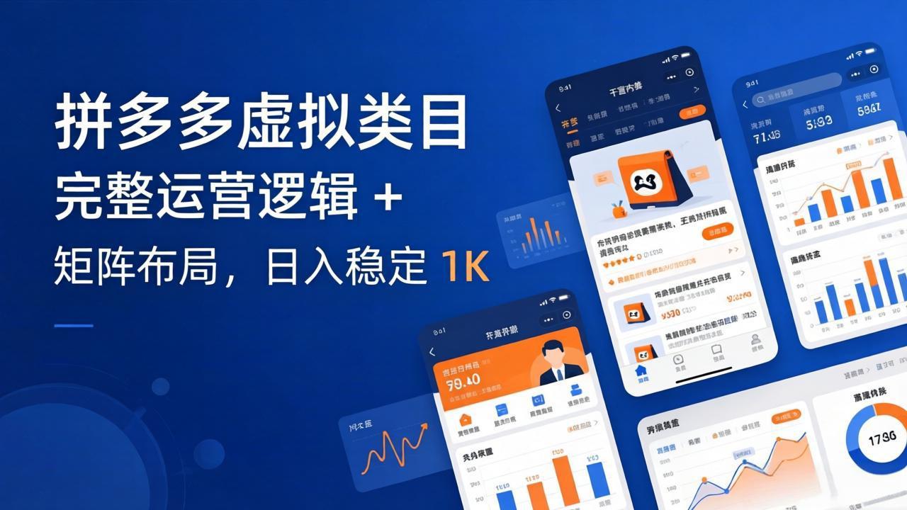 （17777期）拼多多虚拟类目干货：完整运营逻辑 + 矩阵布局，日入稳定 1K-齐力副业