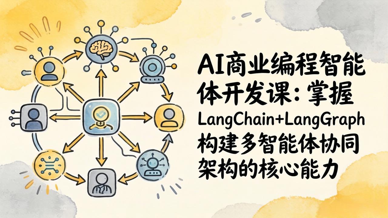 （17608期）AI商业编程智能体开发课：掌握LangChain+LangGraph构建多智能体协同架构的核心能力-齐力副业