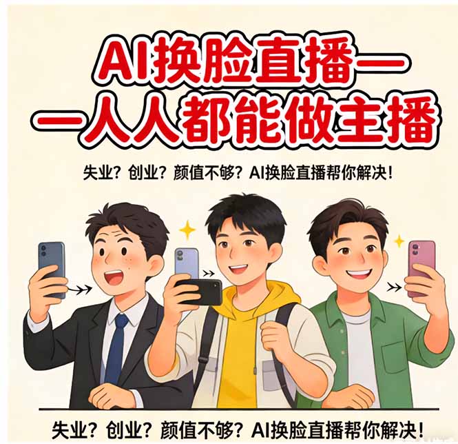 （17719期）AI换脸直播，人人都能做主播-齐力副业