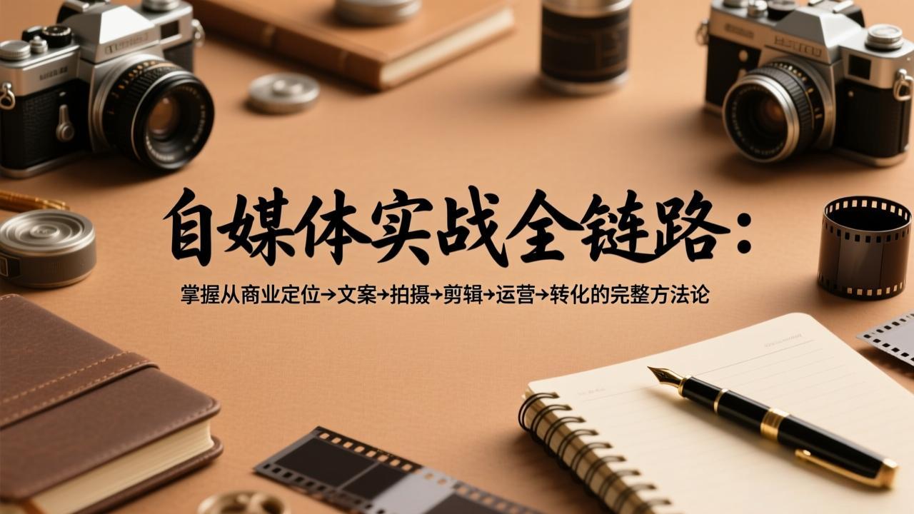 （17586期）自媒体实战全链路：掌握从商业定位→文案→拍摄→剪辑→运营→转化的完整方法论-齐力副业