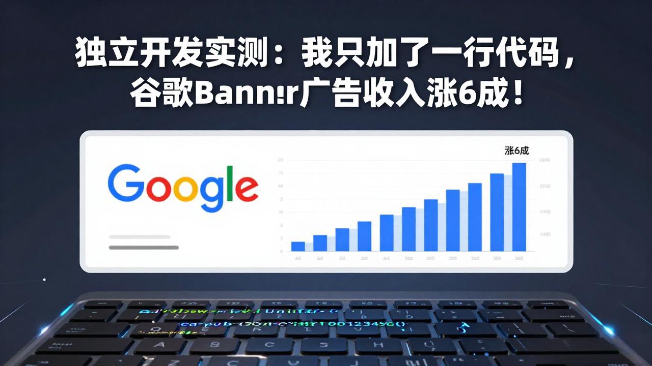 （17574期）付费文章：独立开发实测：我只加了一行代码，谷歌Banner广告收入涨6成！-齐力副业