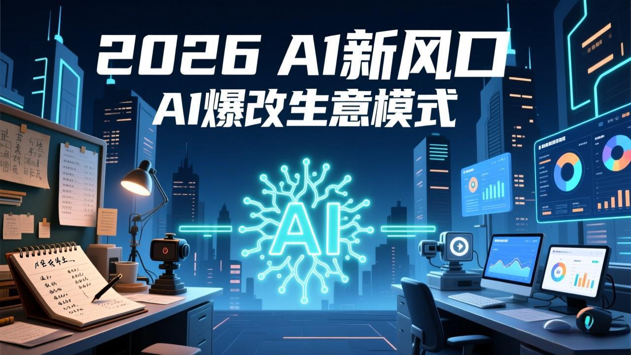 （17478期）2026年AI创富新风口，用人工智能爆改你的生意模式，从短视频到直播全面降本增效抢占先机-齐力副业