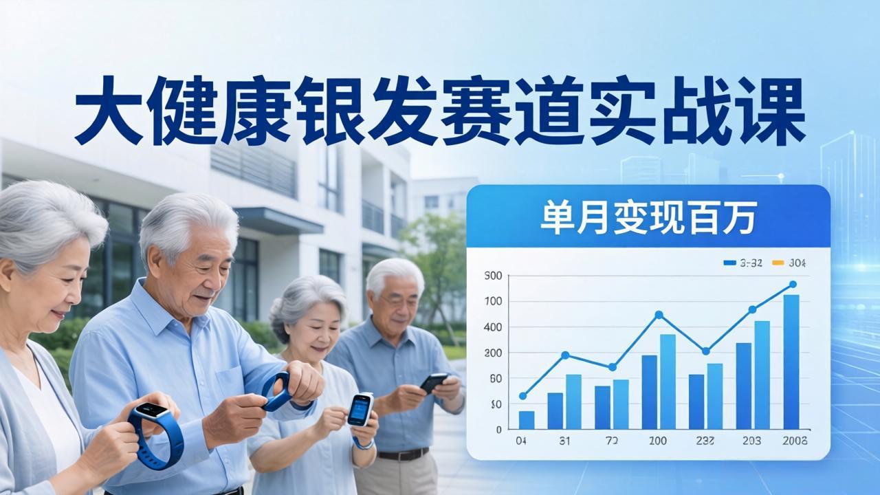 （17754期）大健康银发赛道实战课：拆解视频号线索型 IP 单月变现百万逻辑，教你精准获客高效变现-齐力副业