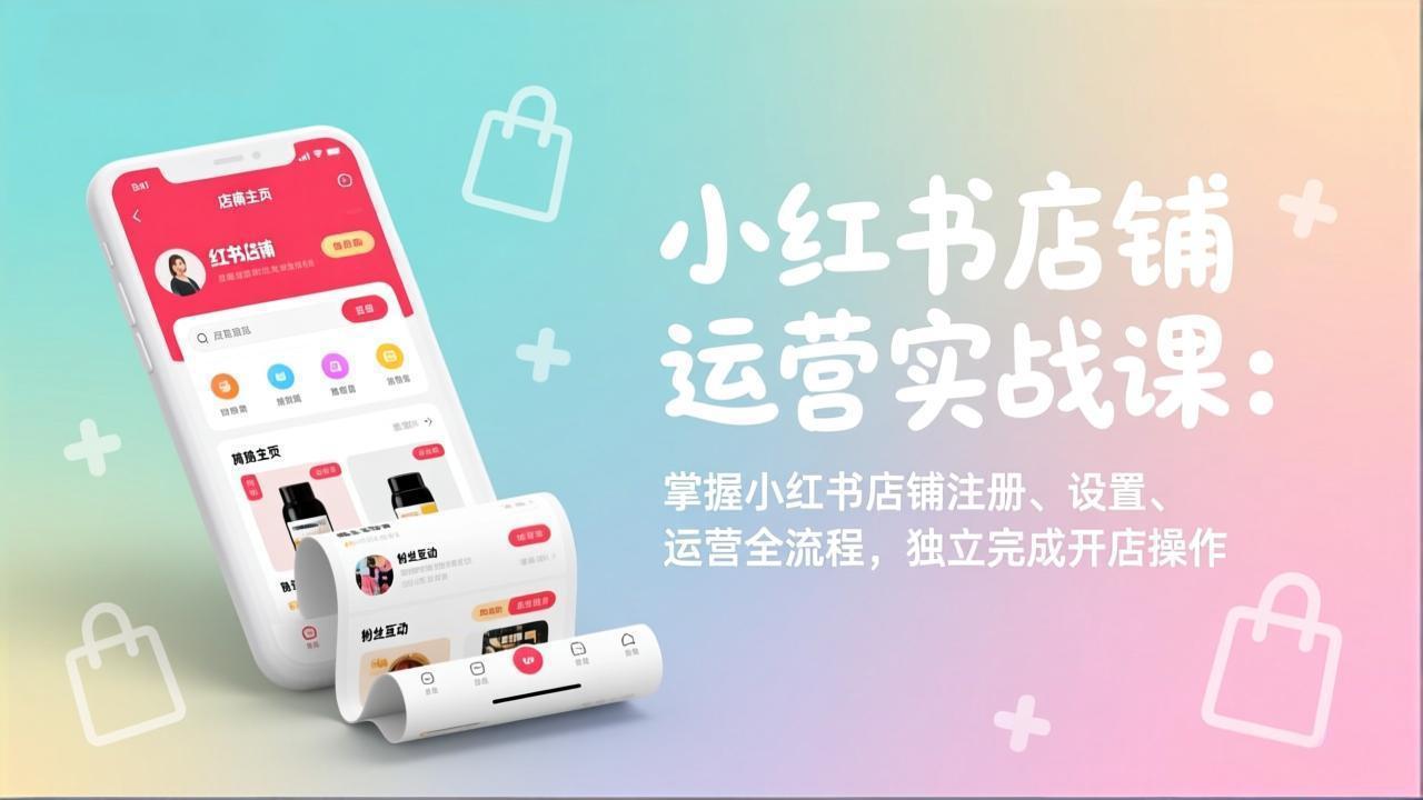 （17561期）小红书店铺运营实战课：掌握小红书店铺注册、设置、运营全流程，独立完成开店操作-齐力副业