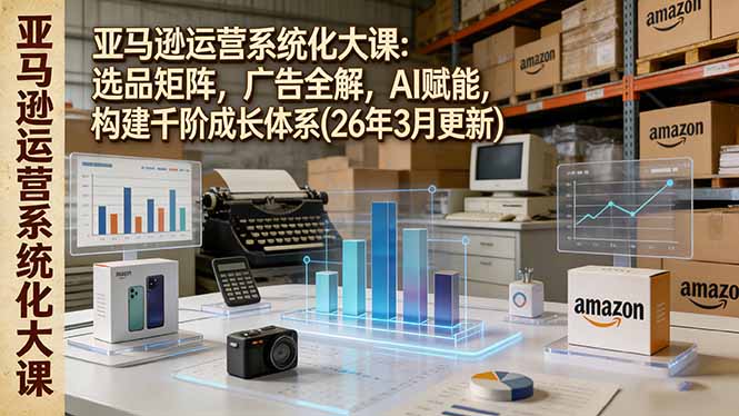 （17622期）亚马逊运营系统化大课：选品矩阵，广告全解，AI赋能，构建千阶成长体系(26年3月更新)-齐力副业