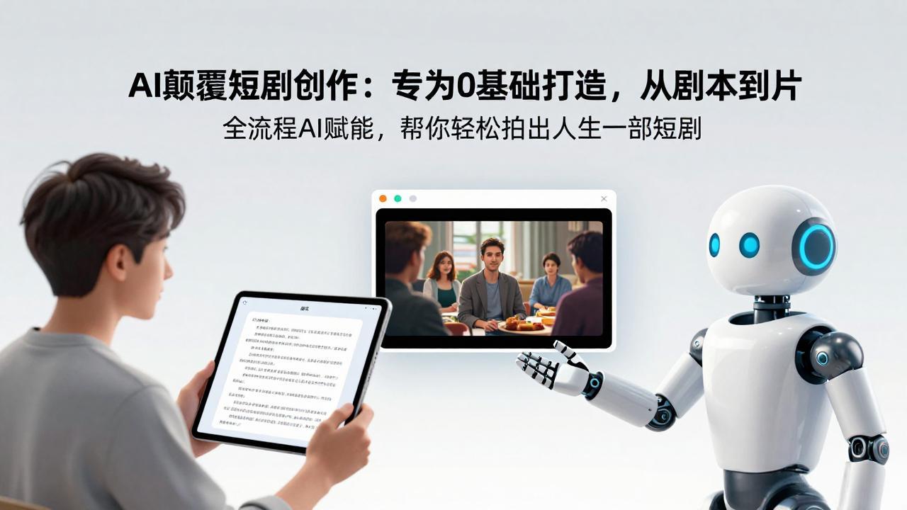 （17564期）AI颠覆短剧创作：专为0基础打造，从剧本到成片全流程AI赋能，帮你轻松拍出人生第一部短剧-齐力副业