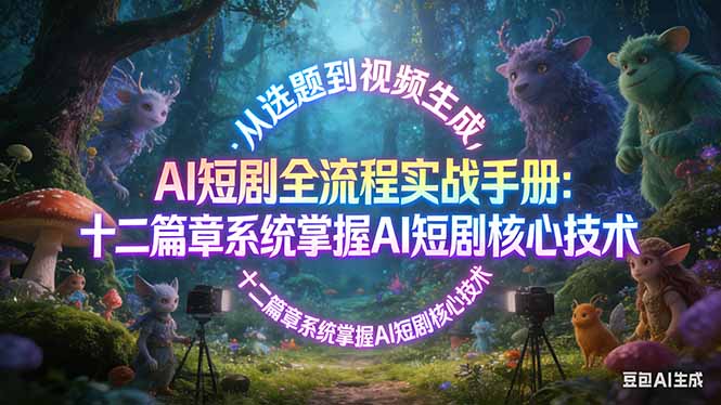 （17620期）AI 短剧全流程实战手册：从选题到视频生成，十二篇章系统掌握 AI 短剧核心技术-齐力副业
