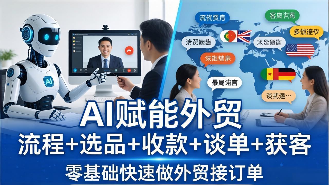 （17930期）外贸+AI实战课：流程+选品+收款+谈单+获客，零基础快速做外贸接订单-齐力副业