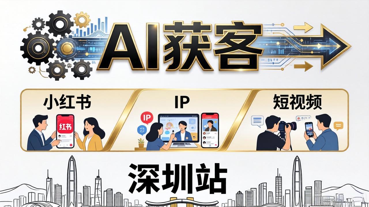 （18226期）2026AI获客大课深圳站：4月17日-19日3天2夜拆透小红书+IP+短视频，老板操盘手必来-齐力副业