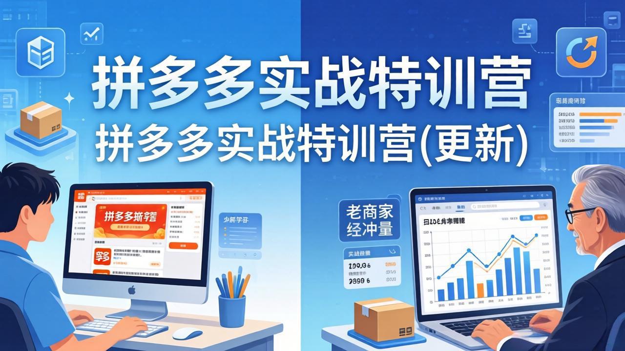 （18181期）拼多多实战特训营(更新4月24)：不管是新手入门或老商家冲量，都有实操方法，跟着学，少走弯路-齐力副业