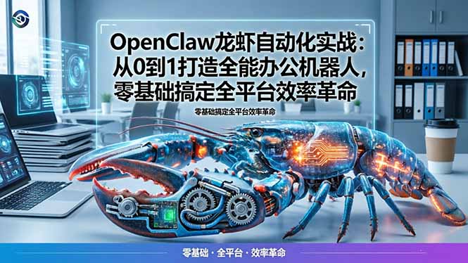 （17996期）OpenClaw龙虾自动化实战：从0到1打造全能办公机器人，零基础搞定全平台效率革命-齐力副业